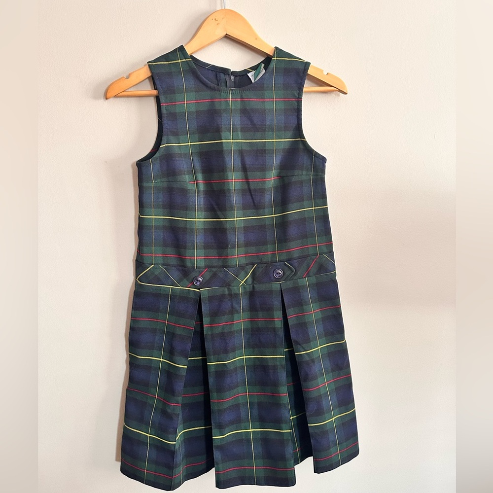 Flynn O’Hara Girls Tartan Uniform Jumper | Size 10 | Classic Plaid Dress